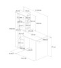 Γραφείο εργασίας χρώμα ανθρακί - λευκό 121,8x59,6x131,8εκ.