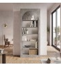 Βιβλιοθήκη χρώμα γκρι σκυροδέματος 74x35x180εκ.