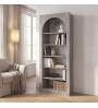 Βιβλιοθήκη χρώμα γκρι σκυροδέματος 74x35x180εκ.