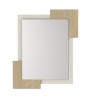 Καθρέπτης τοίχου Selinos Μegapap χρώμα sandstone - rota oak 65x2,2x85εκ.