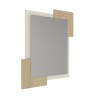 Καθρέπτης τοίχου Selinos Μegapap χρώμα sandstone - rota oak 65x2,2x85εκ.