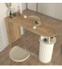 Τραπέζι μπαρ χρώμα sepet oak - ivory 150x51,6x101,8εκ.