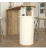 Τραπέζι μπαρ χρώμα sepet oak - ivory 150x51,6x101,8εκ.