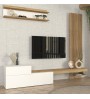 Σύνθεση τηλεόρασης χρώμα λευκό - sepet oak 240x36,8x200εκ.