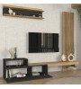 Σύνθεση τηλεόρασης χρώμα ανθρακί - sepet oak 240x36,8x200εκ.