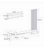 Σύνθεση τηλεόρασης χρώμα ανθρακί - sepet oak 240x36,8x200εκ.