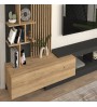 Σύνθεση τηλεόρασης χρώμα ανθρακί - sepet oak 240x40x192εκ.