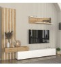 Σύνθεση τηλεόρασης χρώμα λευκό - sepet oak 233x31,3x196,8εκ.