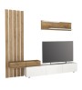 Σύνθεση τηλεόρασης χρώμα λευκό - sepet oak 233x31,3x196,8εκ.