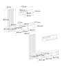 Σύνθεση τηλεόρασης χρώμα λευκό - sepet oak 233x31,3x196,8εκ.