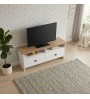 Έπιπλο τηλεόρασης χρώμα λευκό - sapphire oak 120x29,6x46,8εκ.