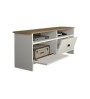 Έπιπλο τηλεόρασης χρώμα λευκό - sapphire oak 120x29,6x46,8εκ.
