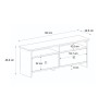 Έπιπλο τηλεόρασης χρώμα λευκό - sapphire oak 120x29,6x46,8εκ.