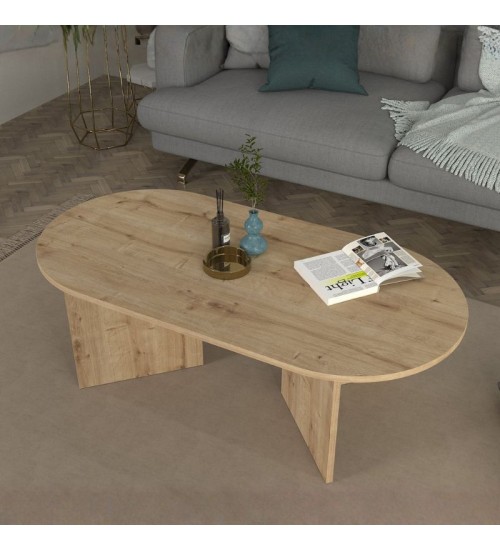Τραπεζάκι σαλονιού χρώμα sapphire oak 120x60x39,6εκ.