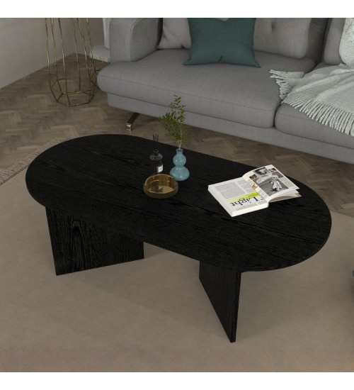 Τραπεζάκι σαλονιού χρώμα sencron black 120x60x39,6εκ.