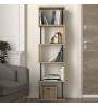 Βιβλιοθήκη χρώμα sapphire oak - ανθρακί 45x19,6x158,8εκ.