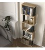 Βιβλιοθήκη χρώμα sapphire oak - ανθρακί 45x19,6x158,8εκ.