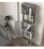 Βιβλιοθήκη χρώμα γκρι σκυροδέματος 45x19,6x158,8εκ.