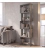 Βιβλιοθήκη χρώμα γκρι σκυροδέματος 45x19,6x158,8εκ.