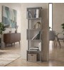 Βιβλιοθήκη χρώμα γκρι σκυροδέματος 45x19,6x158,8εκ.