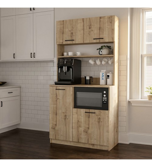 Έπιπλο κουζίνας Tuco χρώμα sapphire oak 90x40x180εκ.