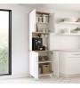 Έπιπλο κουζίνας Kalira χρώμα λευκό - rota oak 60x40x196εκ.
