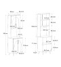 Έπιπλο κουζίνας Kalira χρώμα λευκό - rota oak 60x40x196εκ.