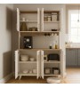 Έπιπλο κουζίνας Kalira χρώμα λευκό - rota oak 120x40x196εκ.