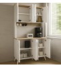 Έπιπλο κουζίνας Kalira χρώμα λευκό - rota oak 120x40x196εκ.