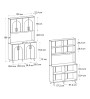 Έπιπλο κουζίνας Kalira χρώμα λευκό - rota oak 120x40x196εκ.