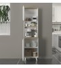 Έπιπλο κουζίνας Potter χρώμα λευκό - rota oak 53,4x39,6x196,1εκ.