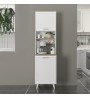 Έπιπλο κουζίνας Potter χρώμα λευκό - rota oak 53,4x39,6x196,1εκ.