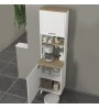 Έπιπλο κουζίνας Potter χρώμα λευκό - rota oak 53,4x39,6x196,1εκ.