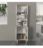 Έπιπλο κουζίνας Potter χρώμα λευκό - rota oak 60x40x196,1εκ.