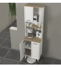 Έπιπλο κουζίνας Potter χρώμα λευκό - rota oak 60x40x196,1εκ.