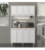 Έπιπλο κουζίνας Potter χρώμα λευκό - rota oak 120x40x196,1εκ.