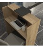 Γραφείο υποδοχής - reception χρώμα sepet oak - ανθρακί 93,6x45,2x110,3εκ.