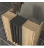 Γραφείο υποδοχής - reception χρώμα sepet oak - ανθρακί 93,6x45,2x110,3εκ.