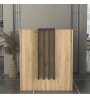 Γραφείο υποδοχής - reception χρώμα sepet oak - ανθρακί 93,6x45,2x110,3εκ.