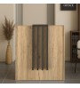 Γραφείο υποδοχής - reception χρώμα sepet oak - ανθρακί 93,6x45,2x110,3εκ.
