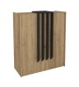 Γραφείο υποδοχής - reception χρώμα sepet oak - ανθρακί 93,6x45,2x110,3εκ.