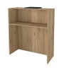 Γραφείο υποδοχής - reception χρώμα sepet oak - ανθρακί 93,6x45,2x110,3εκ.