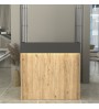Γραφείο υποδοχής - reception με LED χρώμα sepet oak - ανθρακί 113,6x42x110εκ.