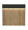Γραφείο υποδοχής - reception με LED χρώμα sepet oak - ανθρακί 113,6x42x110εκ.