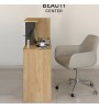 Γραφείο υποδοχής - reception χρώμα sepet oak - ανθρακί 86,9x40x110,3εκ.