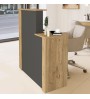 Γραφείο υποδοχής - reception χρώμα sepet oak - ανθρακί 86,9x40x110,3εκ.