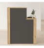 Γραφείο υποδοχής - reception χρώμα sepet oak - ανθρακί 86,9x40x110,3εκ.