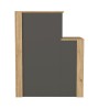 Γραφείο υποδοχής - reception χρώμα sepet oak - ανθρακί 86,9x40x110,3εκ.