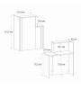 Γραφείο υποδοχής - reception χρώμα sepet oak - ανθρακί 86,9x40x110,3εκ.