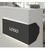 Γραφείο υποδοχής - reception με LED χρώμα λευκό - ανθρακί 95,5x40x110,3εκ.